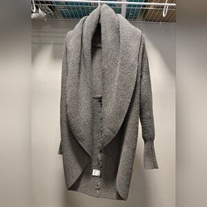Papillon Blanc Charcoal Draped Cardigan